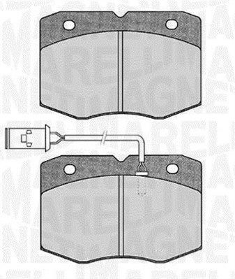 MAGNETI MARELLI Комплект тормозных колодок, дисковый тормоз 363916060475